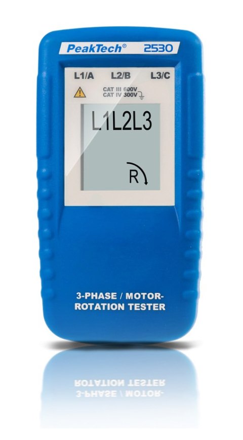 Trójfazowy wskaźnik kierunku obrotu Peaktech 2530 Trójfazowy wskaźnik kierunku obrotu Peaktech 2530