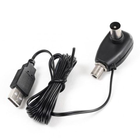 Spacetronik Adapter zasilacza anteny 5V USB wtyk F Spacetronik Adapter zasilacza anteny 5V USB wtyk F