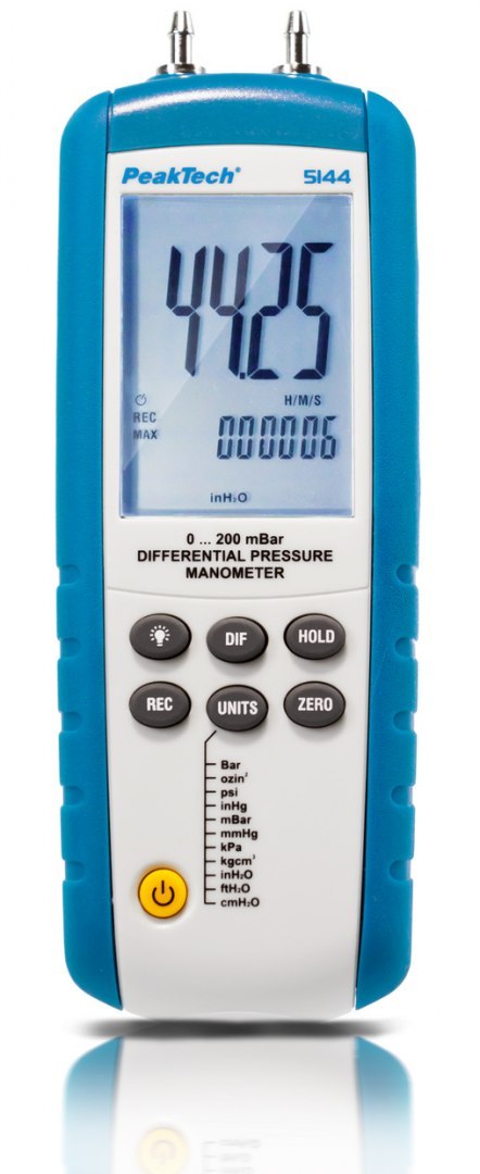 Miernik Różnic Ciśnień Anemometr PeakTech 5144 Miernik Różnic Ciśnień Anemometr PeakTech 5144