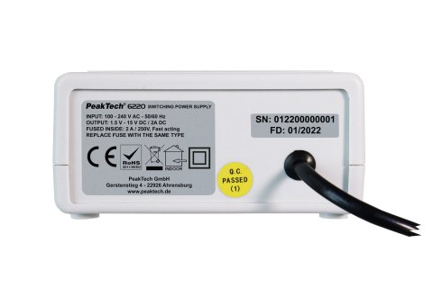 Mini zasilacz laboratoryjny PeakTech 6220 Mini zasilacz laboratoryjny PeakTech 6220