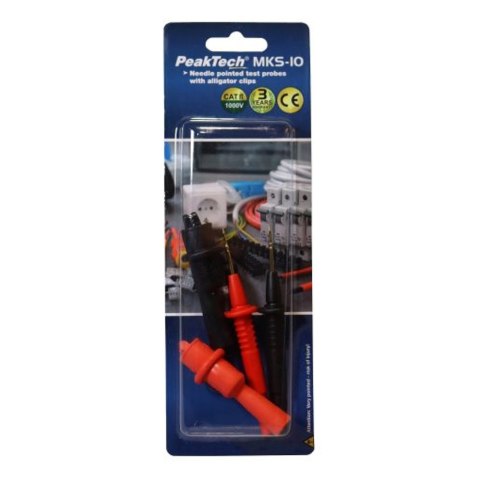 Przewody testowe 4 mm i krokodylki Peaktech MKS-10 Przewody testowe 4 mm i krokodylki Peaktech MKS-10