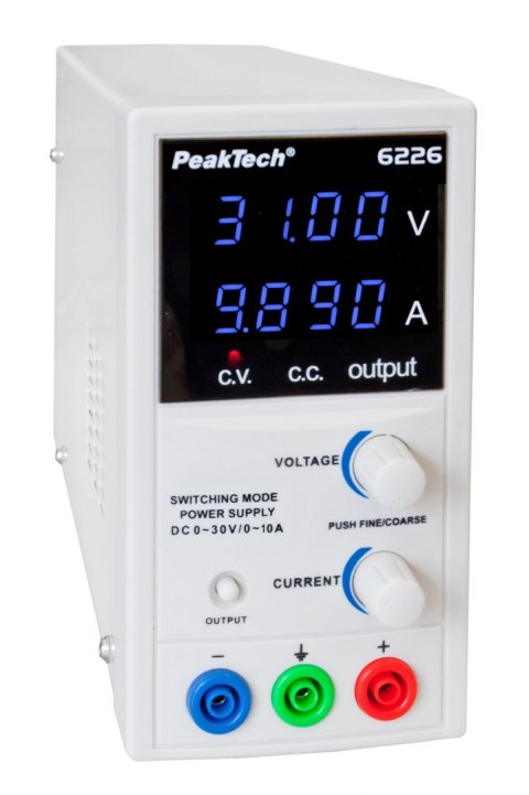 Zasilacz laboratoryjny 30V 10A PeakTech 6226 Zasilacz laboratoryjny 30V 10A PeakTech 6226