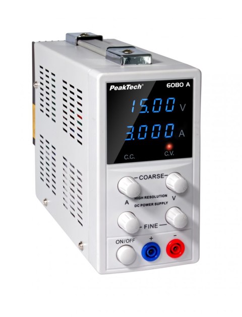 Zasilacz laboratoryjny 45W 15V 3A PeakTech 6080A Zasilacz laboratoryjny 45W 15V 3A PeakTech 6080A