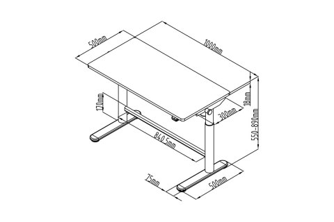 Elektryczne biurko Spacetronik XD SPE-X112A SPACETRONIK