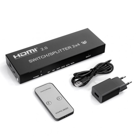 Matrix HDMI 2/4 Spacetronik SPH-M241 4K 60Hz SPACETRONIK