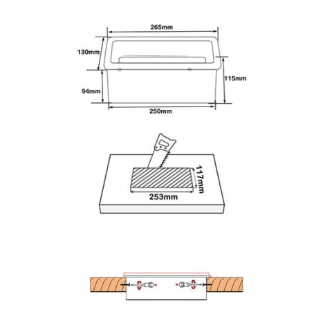 Gniazdo blatowe otwierane Spacetronik SPS-B24S V2 SPACETRONIK