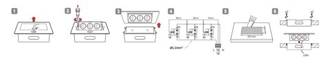 Gniazdo blatowe otwierane Spacetronik SPS-D33B SPACETRONIK