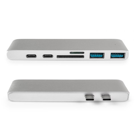 Multiport USB-C na 2x USB. 2x USB-C do Macbook SPACETRONIK