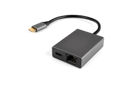 Multiport USB-C na USB-C + RJ45 SPU-M08 gigabit SPACETRONIK