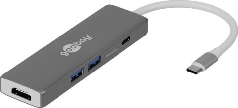 Adapter USB-C na HDMI USB-C PD 2xUSB3.0 SD Goobay Adapter USB-C na HDMI USB-C PD 2xUSB3.0 SD Goobay