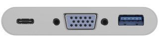 Adapter USB-C na VGA + USB-C z PD + USB3.0 Goobay