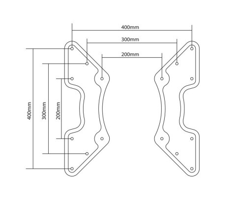 Adapter VESA max. do 400x400 Goobay Adapter VESA max. do 400x400 Goobay