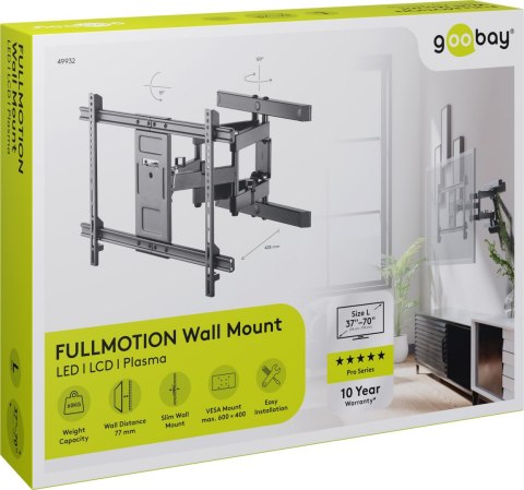 Uchwyt TV Goobay PRO FULLMOTION L 37"-70" do 60kg Uchwyt TV Goobay PRO FULLMOTION L 37"-70" do 60kg