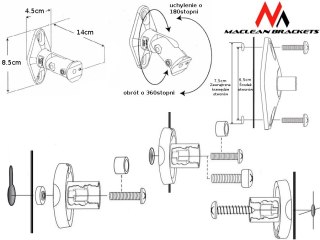 Uchwyt głośnikowy do kolumn Maclean MC-528 2szt Maclean