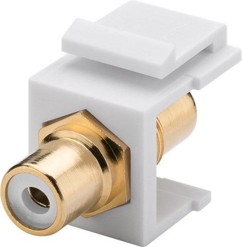 Złącze Keystone przedłużenie kabla RCA białe Złącze Keystone przedłużenie kabla RCA białe