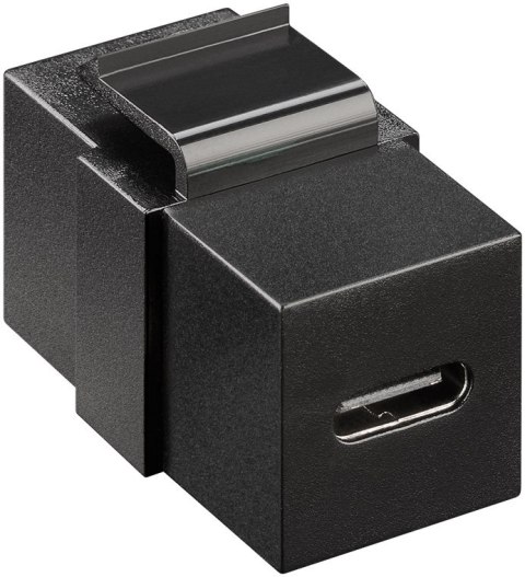 Złącze Keystone przedłużenie kabla USB-C czarne Złącze Keystone przedłużenie kabla USB-C czarne