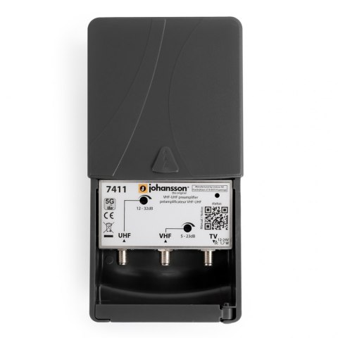 Wzmacniacz masztowy Johansson 7411 LTE UHF+VHF Wzmacniacz masztowy Johansson 7411 LTE UHF+VHF