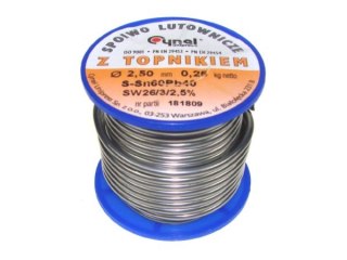 BOWI Cyna 2,50/ 250g Sn60Pb40 z topnikiem Cynel