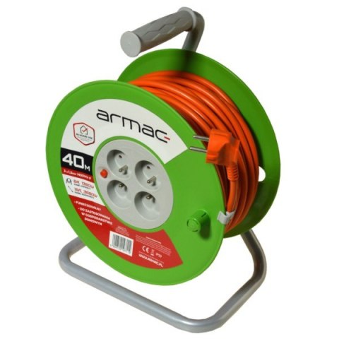 Przedłużacz bębnowy 4x2p+Z 16A H05VV-F/3x1,5 40m Przedłużacz bębnowy 4x2p+Z 16A H05VV-F/3x1,5 40m