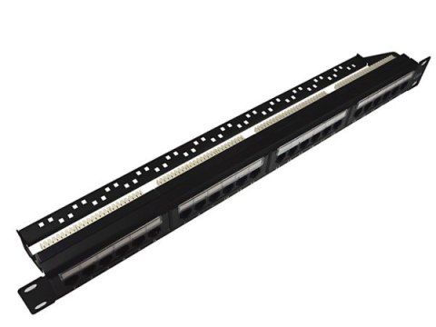 Patch panel 24-port UTP6 1U 19" z półką