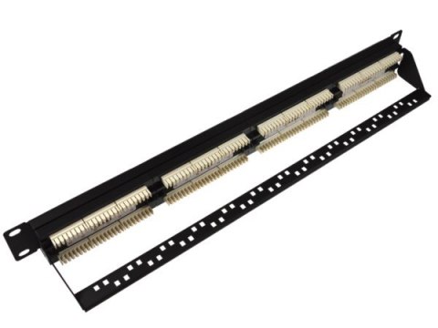 Patch panel 24-port UTP6 1U 19" z półką