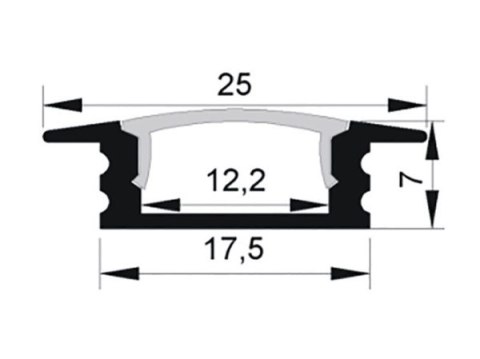 Profil LED PL2ANA-04 2,0m klosz frosted Profil LED PL2ANA-04 2,0m klosz frosted