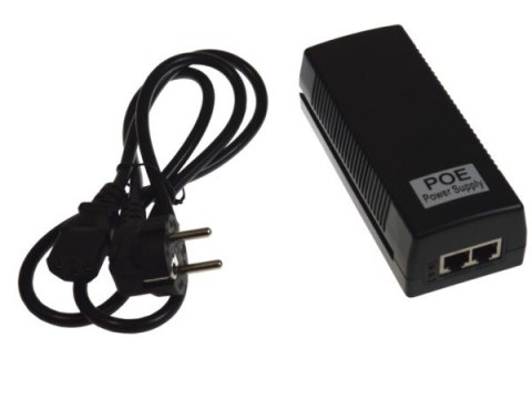 Zasilacz PoE 24V 1,6A deskop z uziemnieniem Zasilacz PoE 24V 1,6A deskop z uziemnieniem