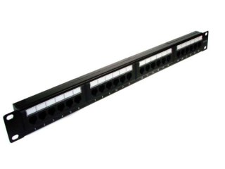 Patch panel 24-port UTP5e 1U 19" bez półki