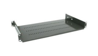 Półka regulowana 19" 1U głębokość 250mm grafitowa