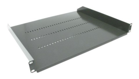 Półka stała 19" 1U głębokość 400mm V grafit RAL900 Półka stała 19" 1U głębokość 400mm V grafit RAL900