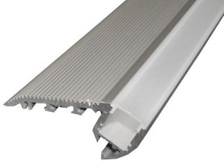 Profil LED schodowy C 1,2m srebrny klosz frosted