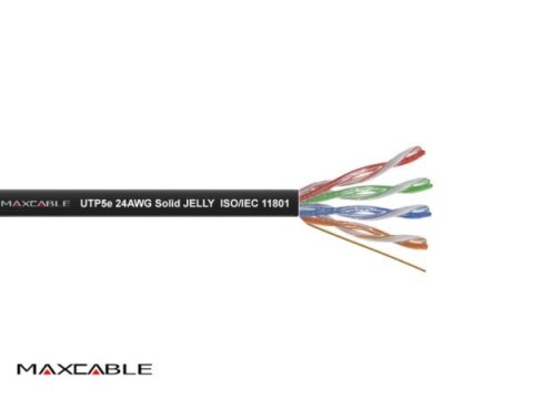 Przewód UTP5E drut Cu +żel 500m MAXCABLE II