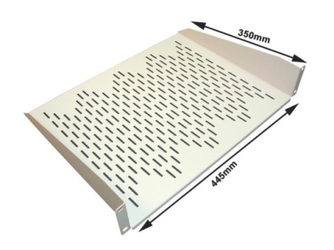 Półka stała 19" 2U głębokość 350mm V RAL7035 Półka stała 19" 2U głębokość 350mm V RAL7035