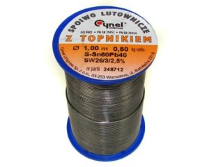 BOWI Cyna 1,00/ 500g Sn60Pb40 z topnikiem Cynel