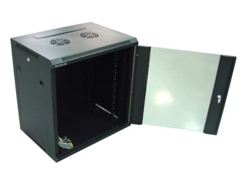Szafa 19' wisząca ZETA 12U 600x450 RAL9004 szkło d Szafa 19' wisząca ZETA 12U 600x450 RAL9004 szkło d