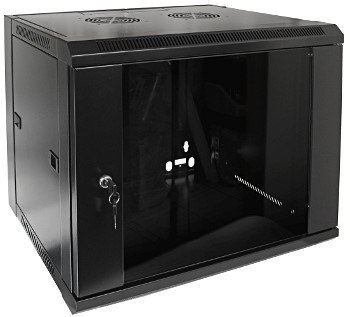 Szafa 19' wisząca ZETA 9U 600x450 RAL9004 szkłod Szafa 19' wisząca ZETA 9U 600x450 RAL9004 szkłod