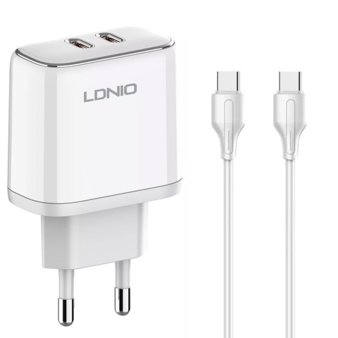 Ładowarka 2x USB-C 35W kabel USB-C USB-C LDNIO