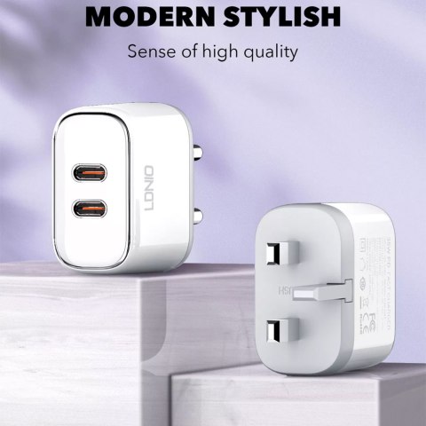 Ładowarka 2x USB-C 35W kabel USB-C USB-C