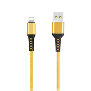 Denmen D02L Przewód USB Lightning Iphone złoty 1m