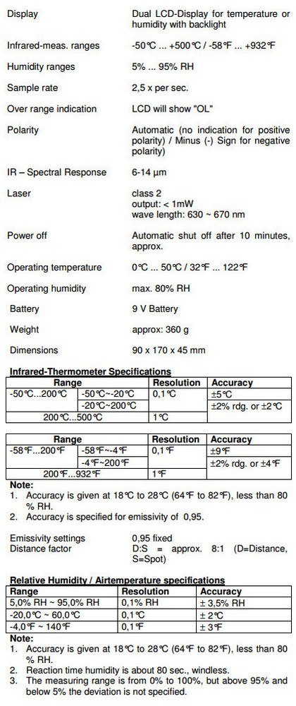 Sonda temperatury K-Type Peaktech TF-10 Sonda temperatury K-Type Peaktech TF-10