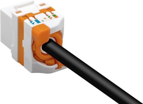 Złącze Keystone RJ45 CAT 6 UTP gn/gn beczka czarne Złącze Keystone RJ45 CAT 6 UTP gn/gn beczka czarne