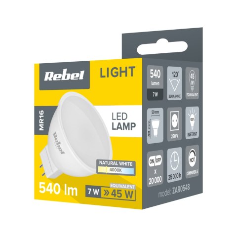Lampa Led Rebel 7W, MR16 4000K, 230V Lampa Led Rebel 7W, MR16 4000K, 230V