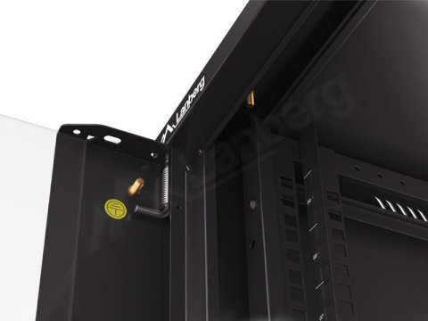 SZAFA INSTALACYJNA RACK WISZĄCA 19" 9U 600 CZARNA DRZWI SZKLANE LANBERG (ZŁOŻONA)