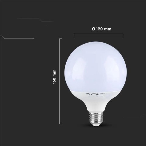 Żarówka LED V-TAC SAMSUNG CHIP 22W E27 Kula Glob G120 120Lm/W VT-242-N 6400K 2600lm 5 Lat Gwarancji