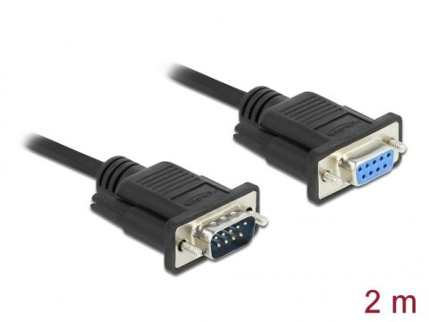 KABEL TRANSMISYJNY SZEREGOWY 9M/9F RS232 2M DELOCK KABEL TRANSMISYJNY SZEREGOWY 9M/9F RS232 2M DELOCK