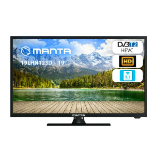 Telewizor 19" cali z tunerem DVB-T2 HEVC 230/12V z USB Manta 19LHN123D