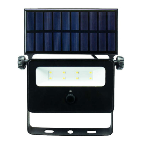 Spectrum Naświetlacz LED solarny 2W światło zimnobiałe IP65 czarny Spectrum Naświetlacz LED solarny 2W światło zimnobiałe IP65 czarny