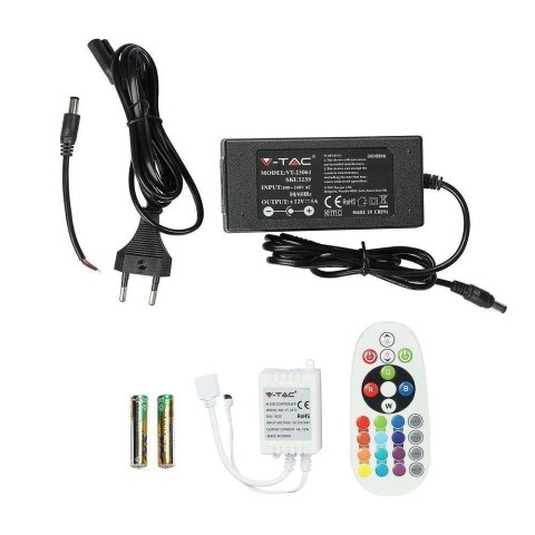 Zestaw LED V-TAC RGB Zasilacz Pilot Sterownik VT-5050 60 IP20-RGB Set RGB 1000lm