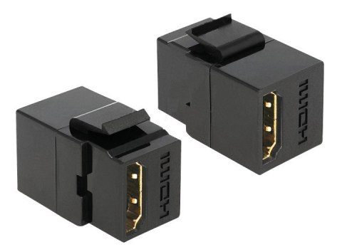 Złącze Keystone HDMI - HDMI beczka czarne Złącze Keystone HDMI - HDMI beczka czarne