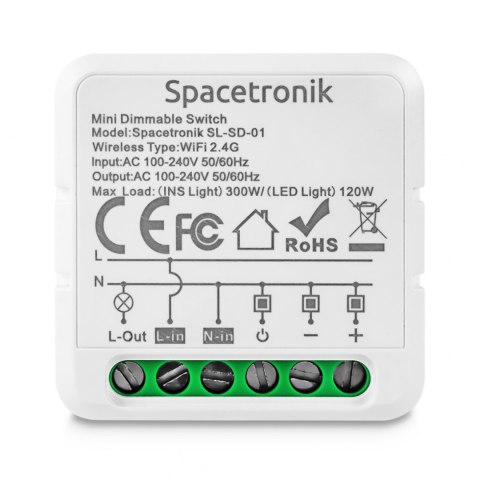 Mini Dimmer ściemniacz światła SMART ZigBee Tuya SPACETRONIK